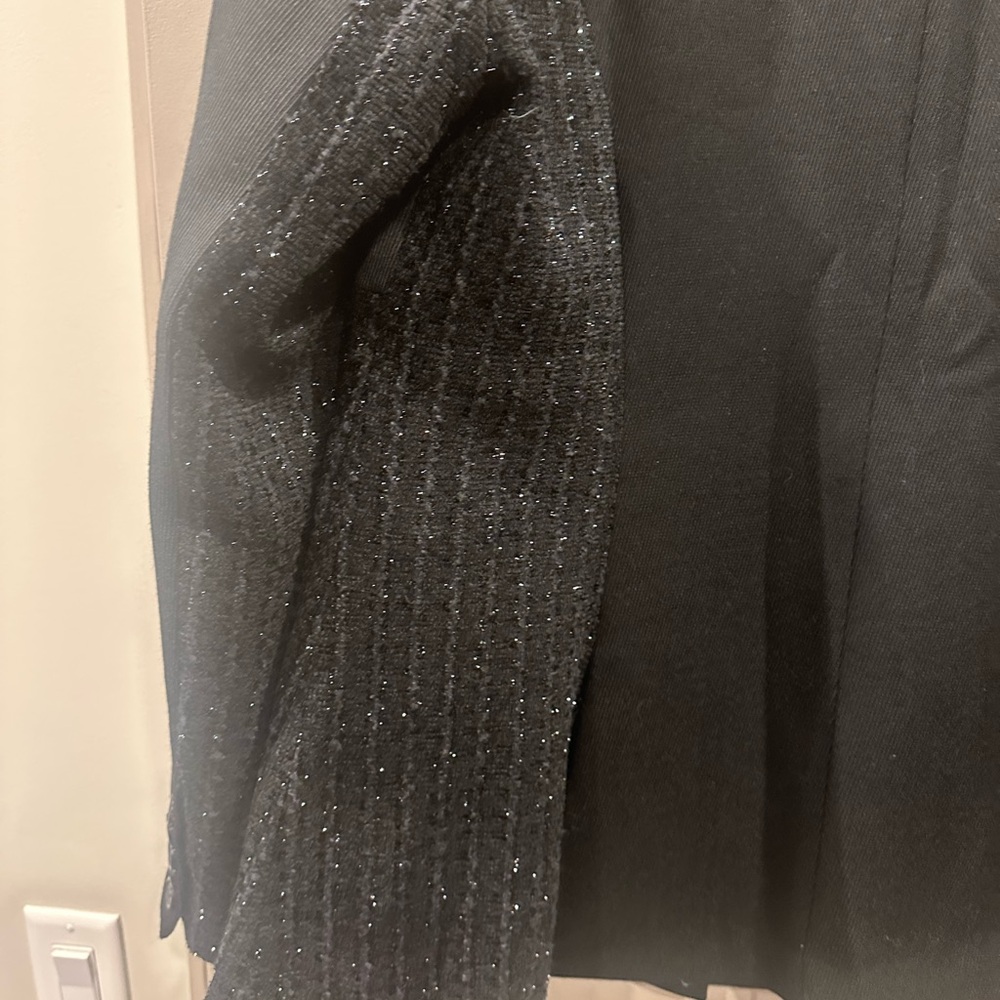 NWTs Gracia Tweed Sparkle Elegant Black Women's Blazer - Picture 6 of 8